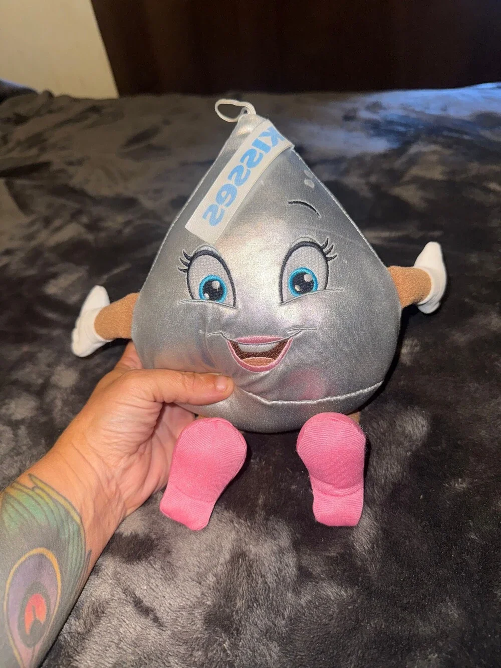 Hershey's Kisses Plush Toy Silver Pink Feet Hershey's Chocolate World